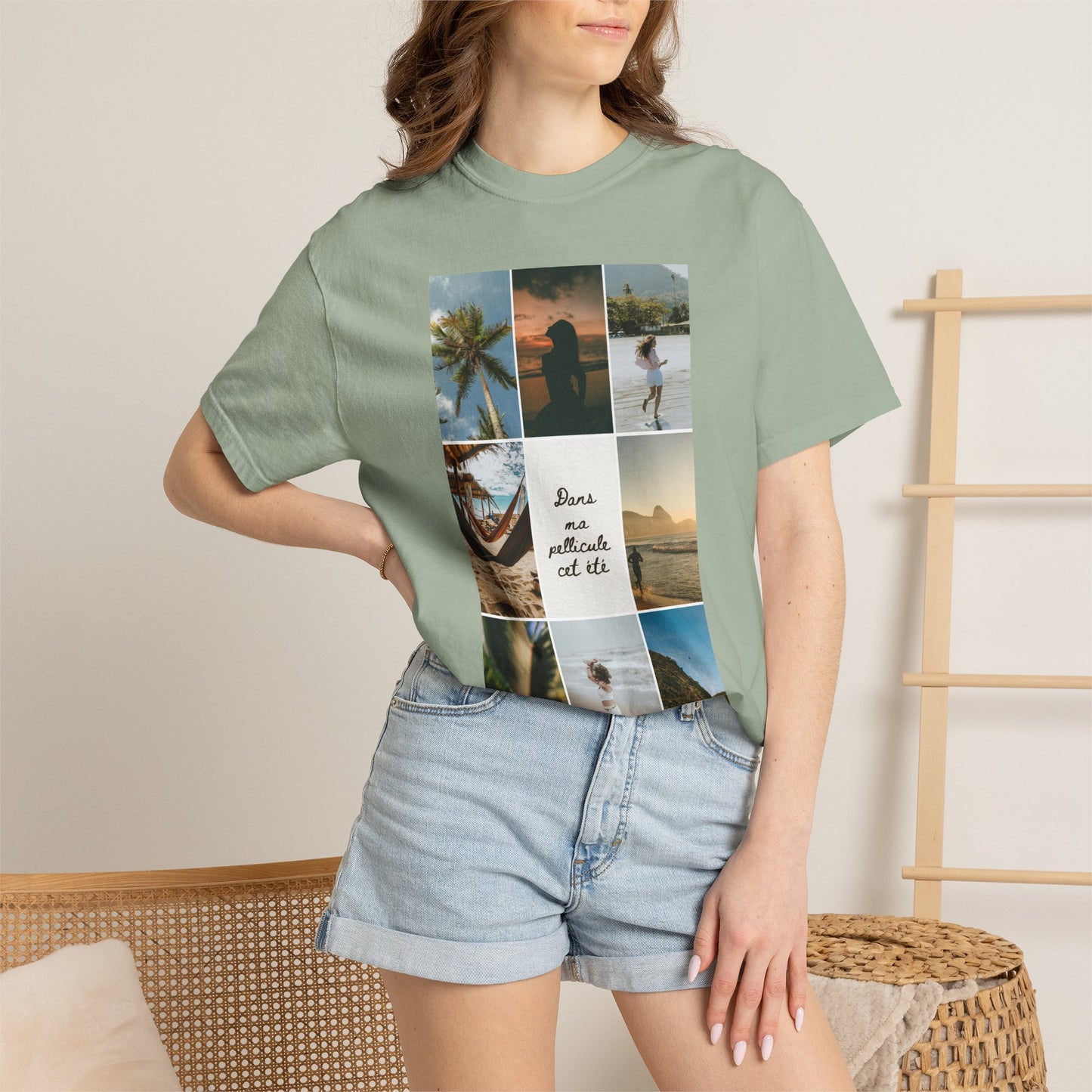 Travel Photo Collage T-Shirt — "Stars are patient, not idle"