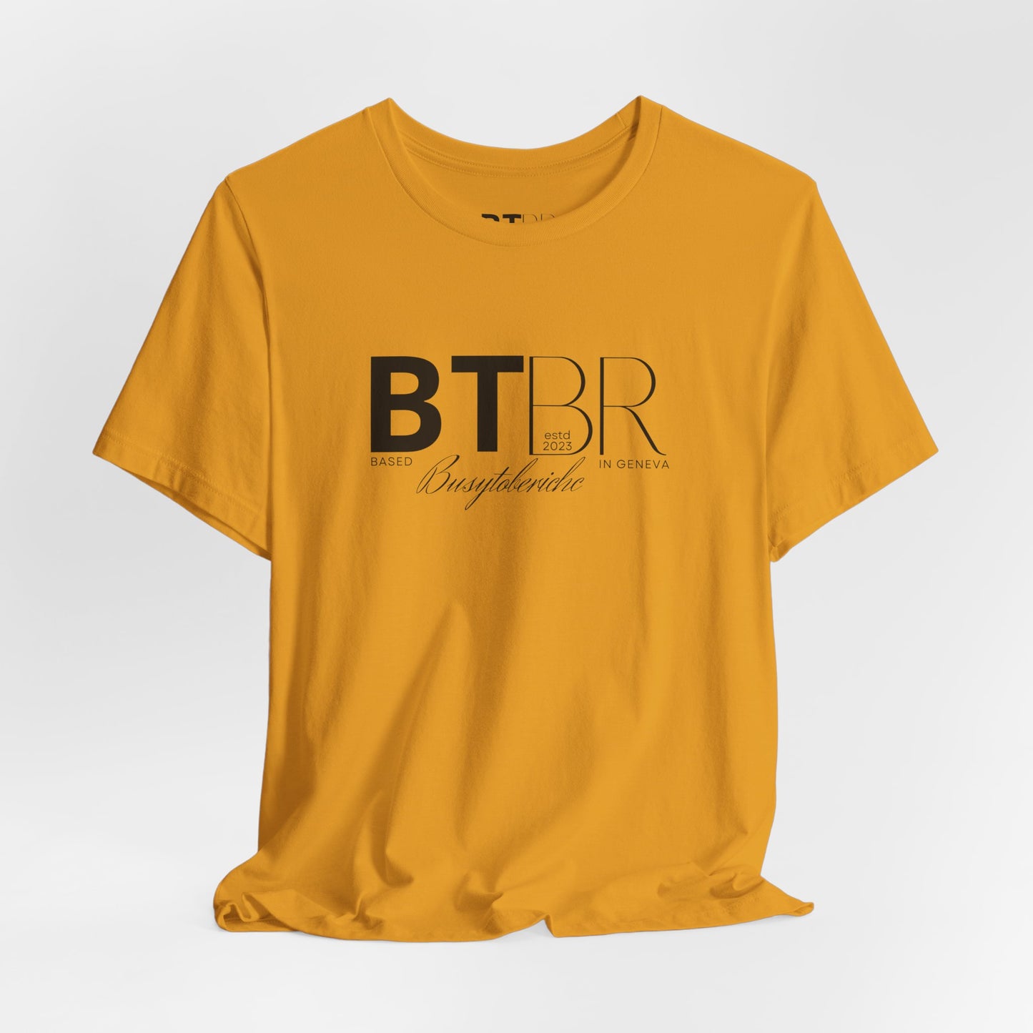 BTBR (Busy to be Rich) Logo T-Shirt — Black & Gray Brand Tee...