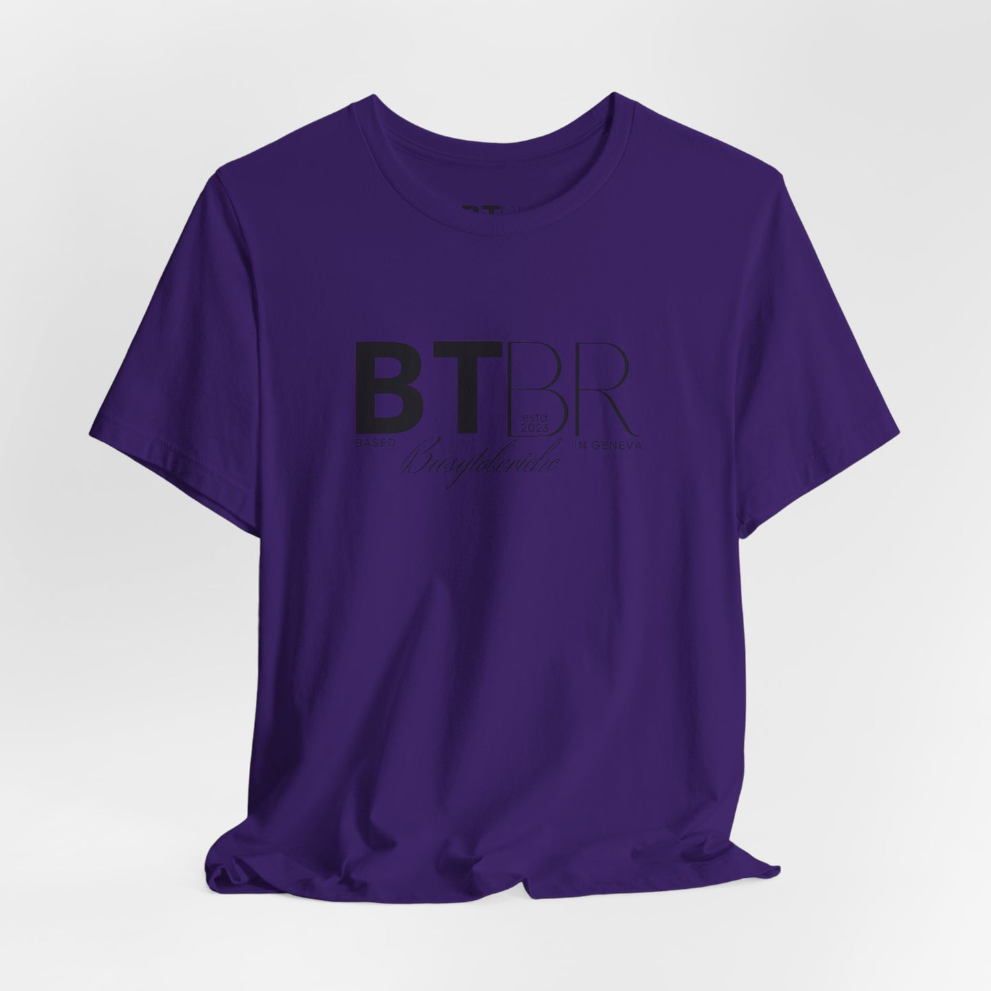 BTBR (Busy to be Rich) Logo T-Shirt — Black & Gray Brand Tee...
