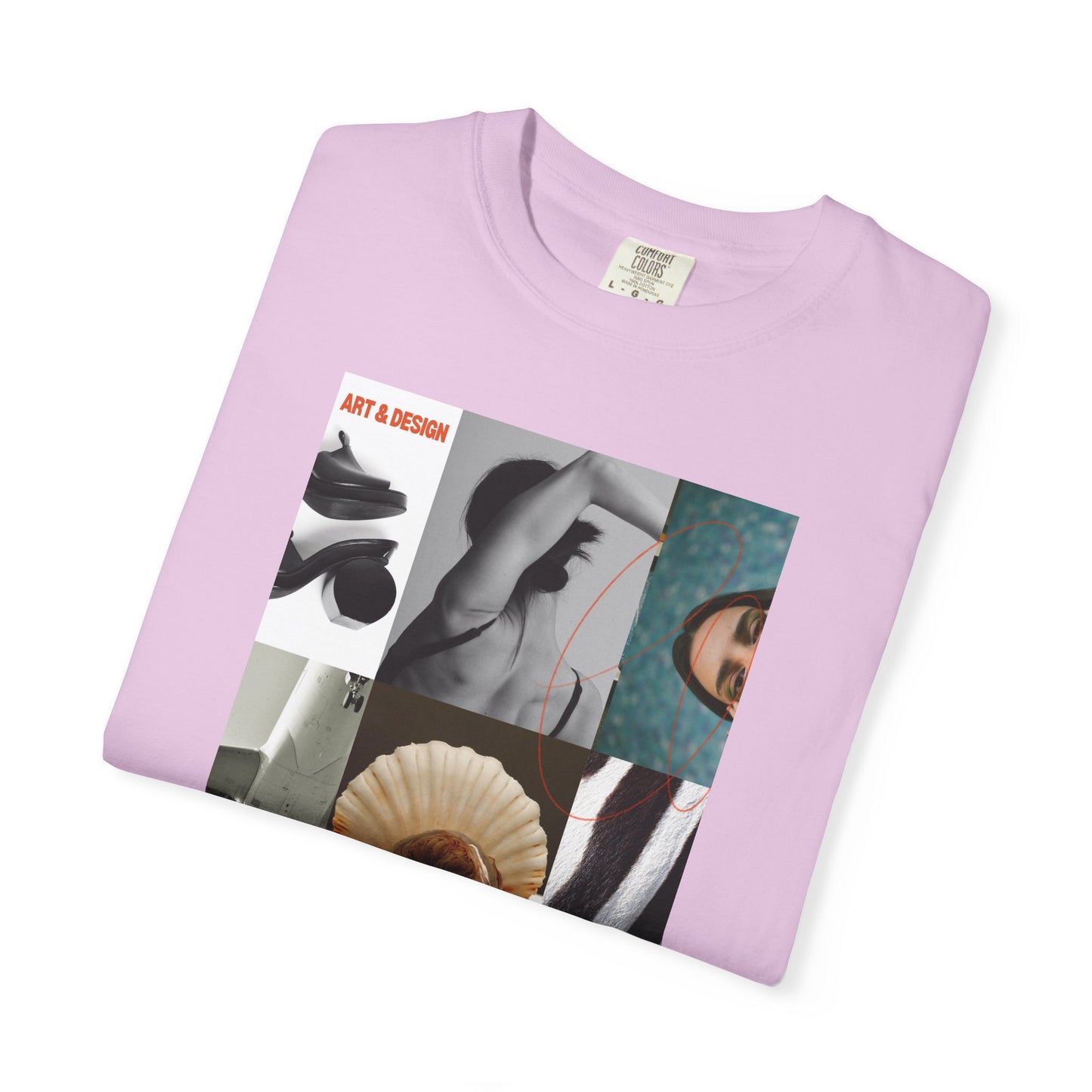 Photo Collage Graphic T‑Shirt — Vintage Object Grid Print