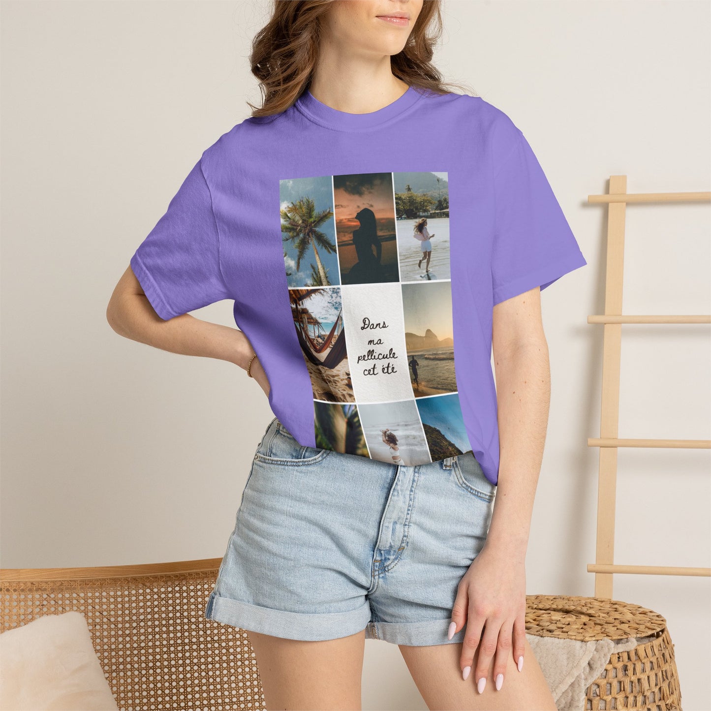 Travel Photo Collage T-Shirt — "Stars are patient, not idle"