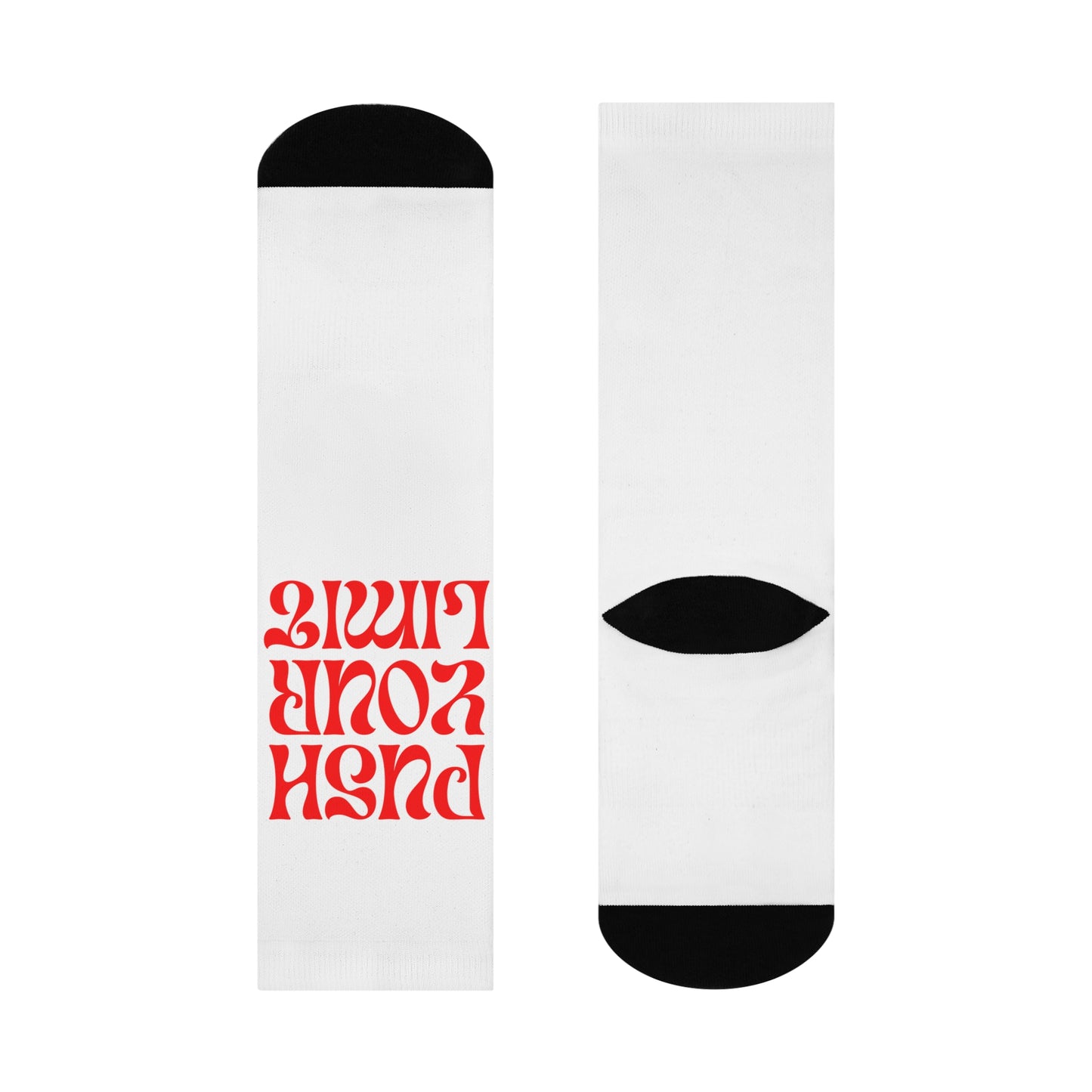 Push Your Limits Cushioned Crew Socks — Motivational Athletic Socks