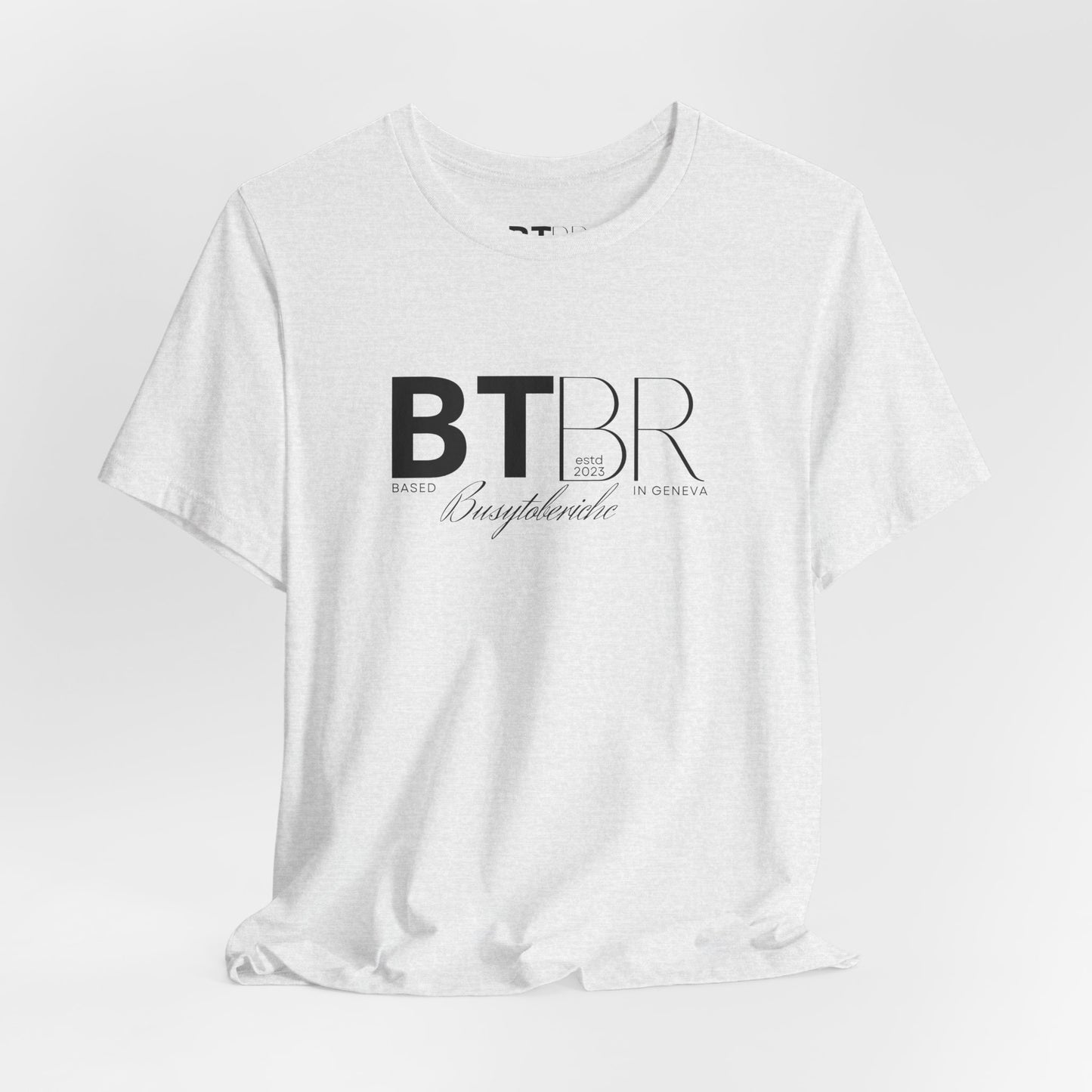 BTBR (Busy to be Rich) Logo T-Shirt — Black & Gray Brand Tee...