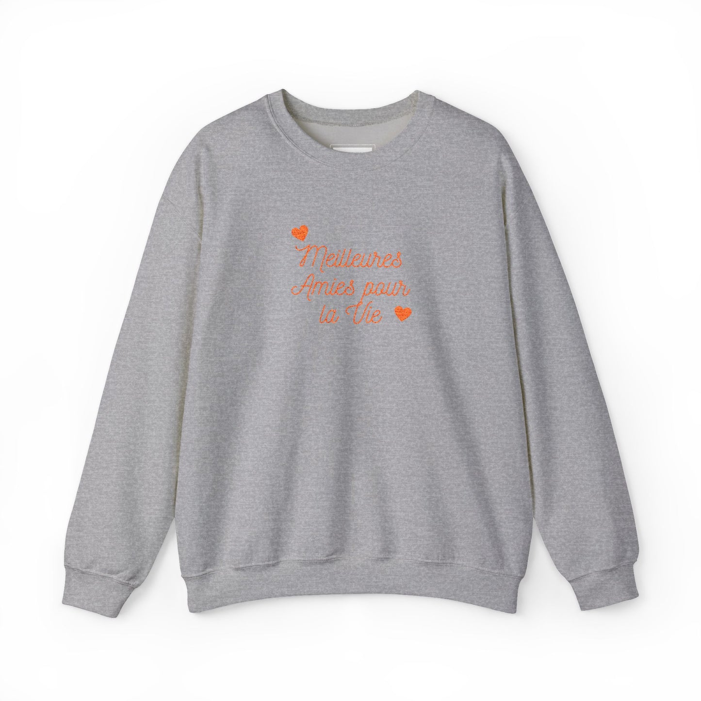 Crewneck Sweatshirt – 'Mistakes Arrive' Cute Script Heart Graphic, Cozy Casual Pullover