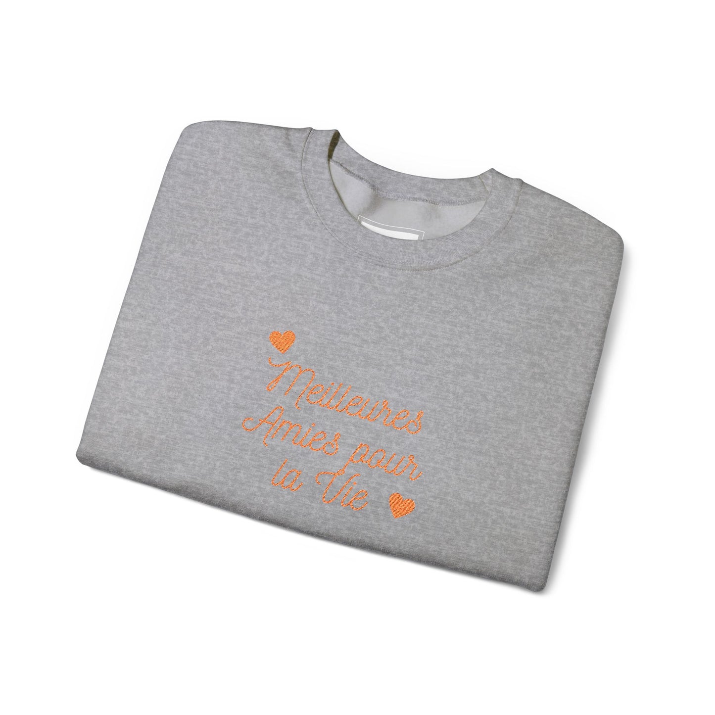 Crewneck Sweatshirt – 'Mistakes Arrive' Cute Script Heart Graphic, Cozy Casual Pullover