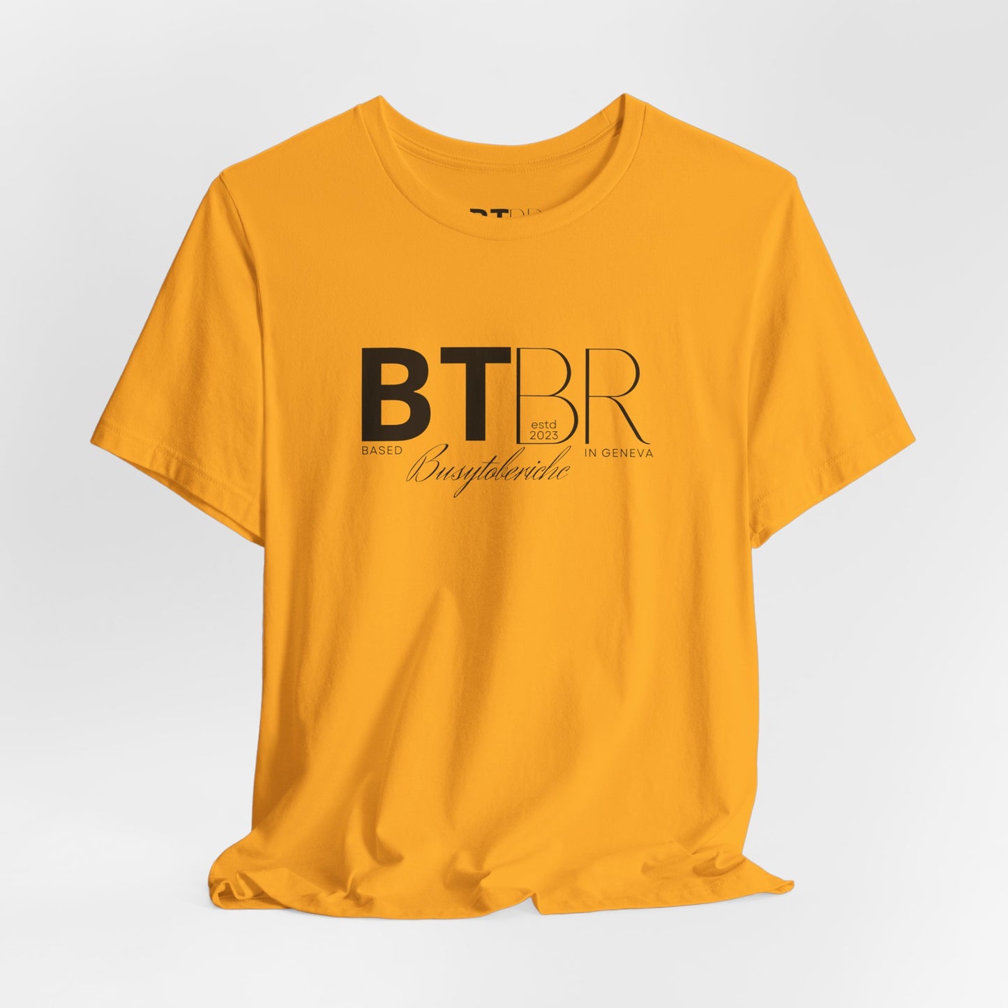 BTBR (Busy to be Rich) Logo T-Shirt — Black & Gray Brand Tee...