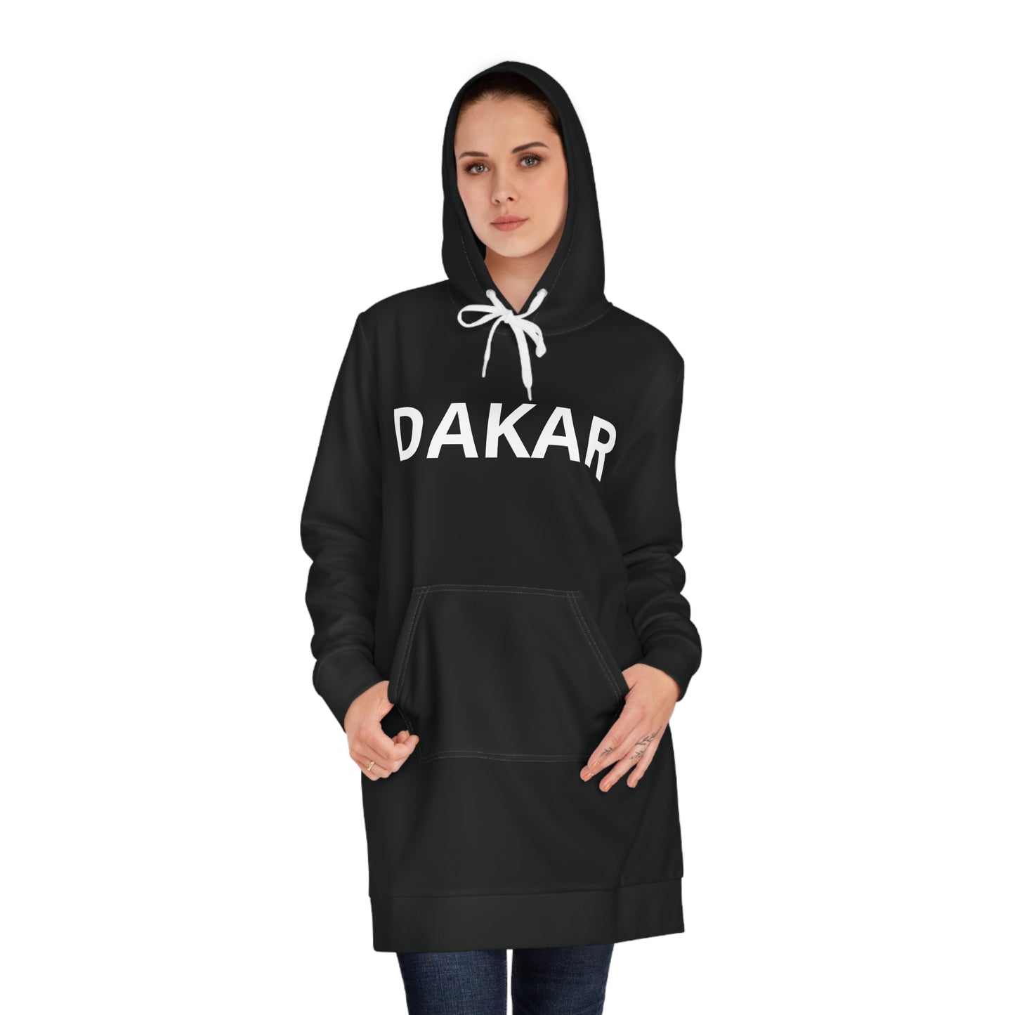 Dakar Hoodie Dress — Women's Casual Hooded Sweatshirt Dress