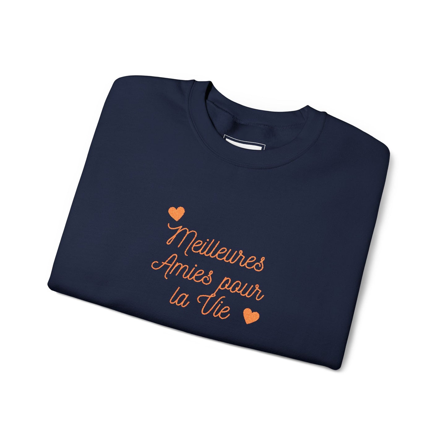 Crewneck Sweatshirt – 'Mistakes Arrive' Cute Script Heart Graphic, Cozy Casual Pullover