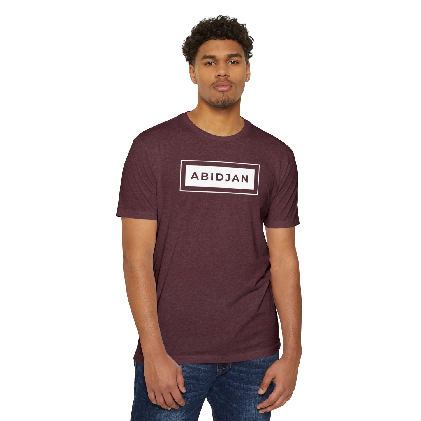 Abidjan City Box Logo T-Shirt — Minimalist Travel Tee