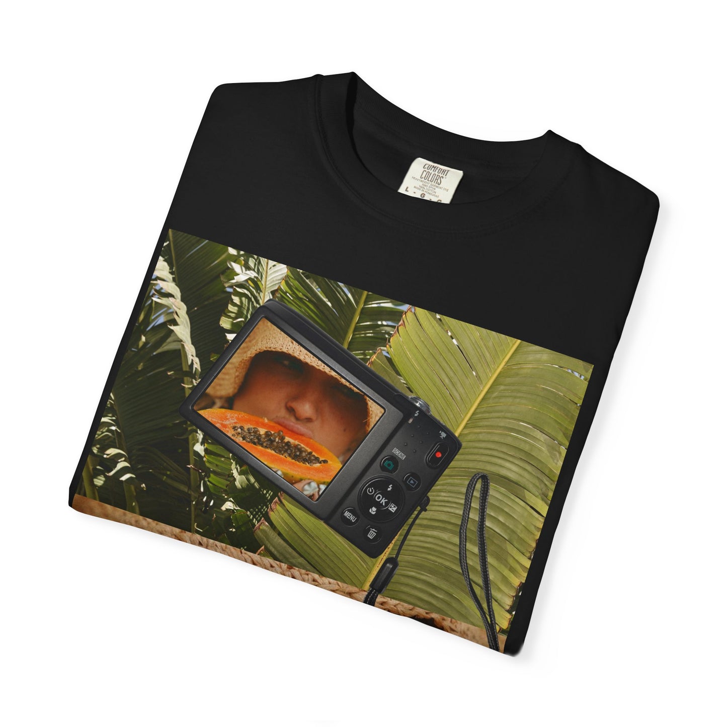 Retro Collage T-Shirt — Tropical TV & Papaya Art Tee
