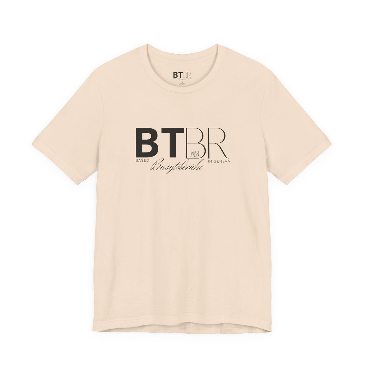 BTBR (Busy to be Rich) Logo T-Shirt — Black &amp; Gray Brand Tee...