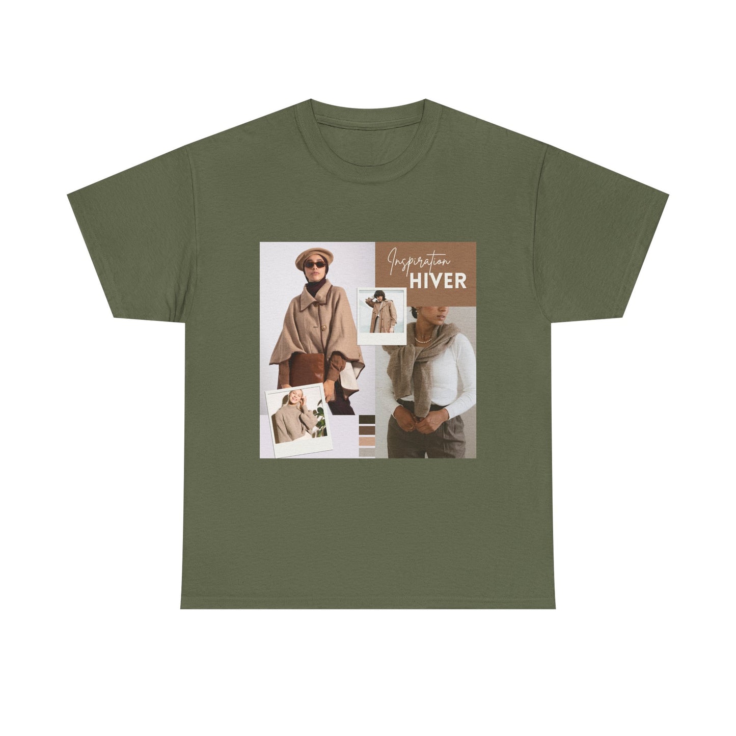 Winter Chic Collage Tee — 'Garde‑robe Hiver' Fashion Graphic T-Shirt