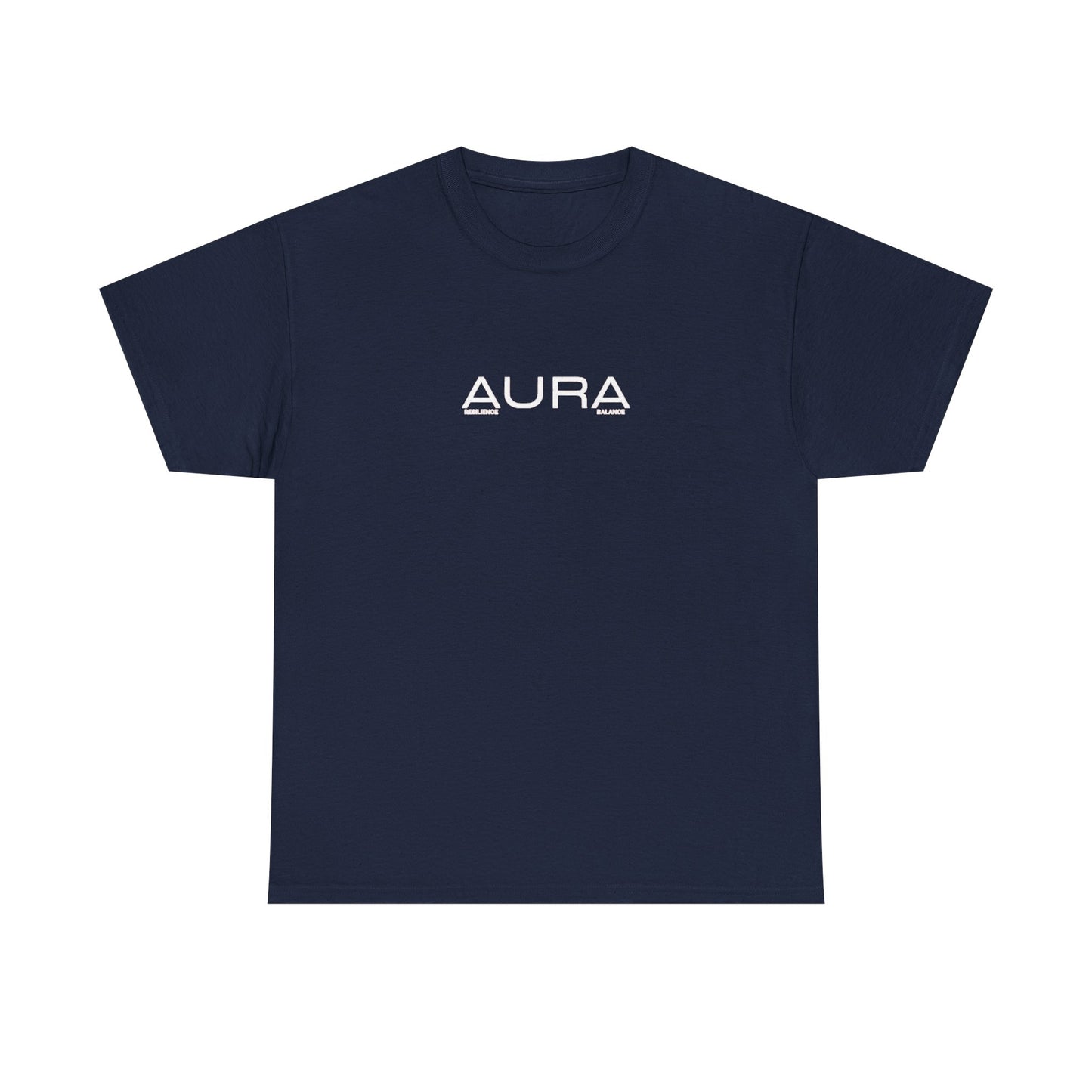 Aura Logo T‑Shirt — Minimalist Black Graphic Tee