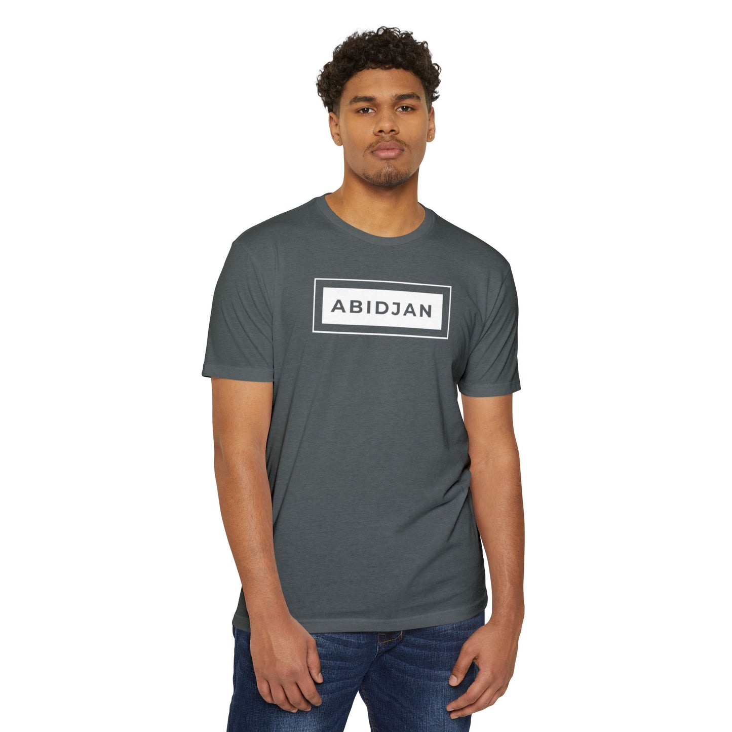 Abidjan City Box Logo T-Shirt — Minimalist Travel Tee