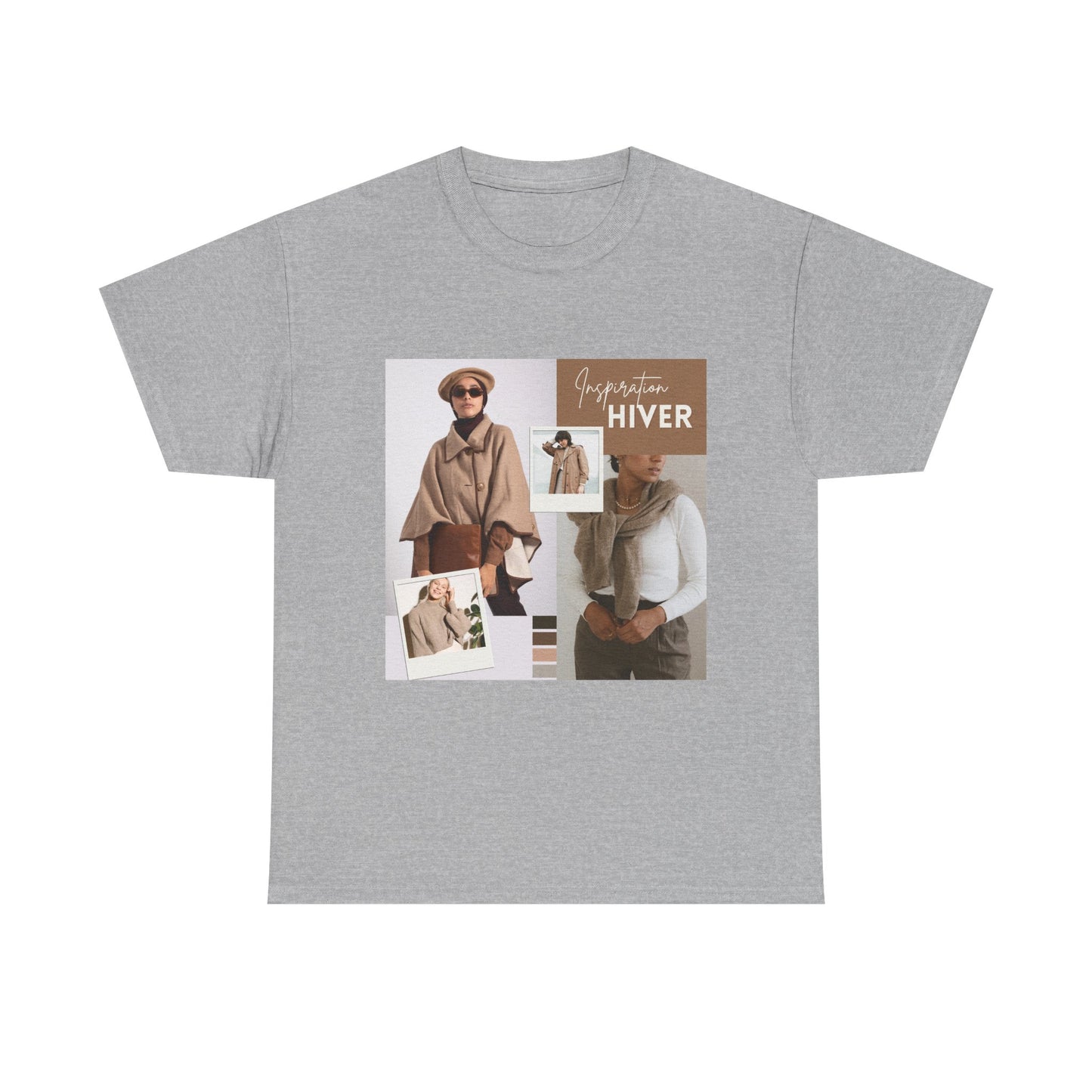 Winter Chic Collage Tee — 'Garde‑robe Hiver' Fashion Graphic T-Shirt