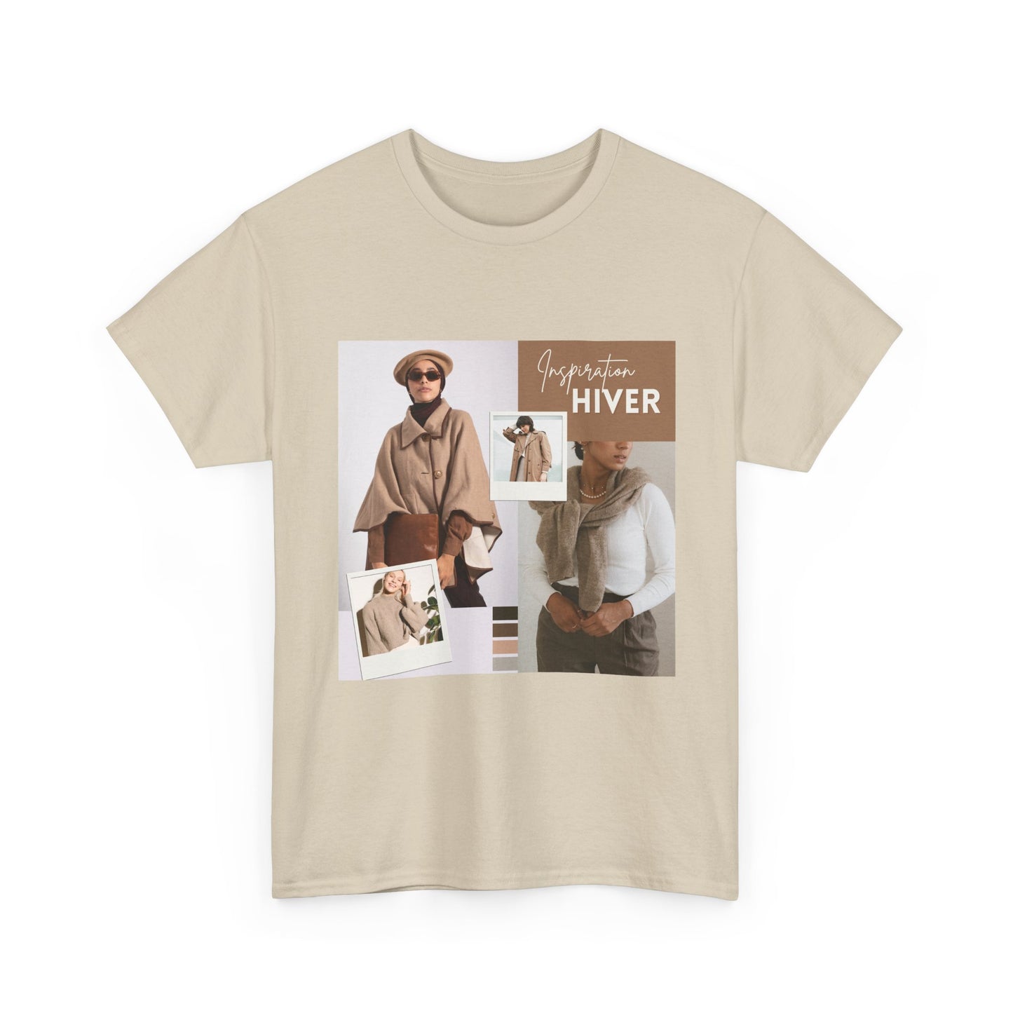 Winter Chic Collage Tee — 'Garde‑robe Hiver' Fashion Graphic T-Shirt