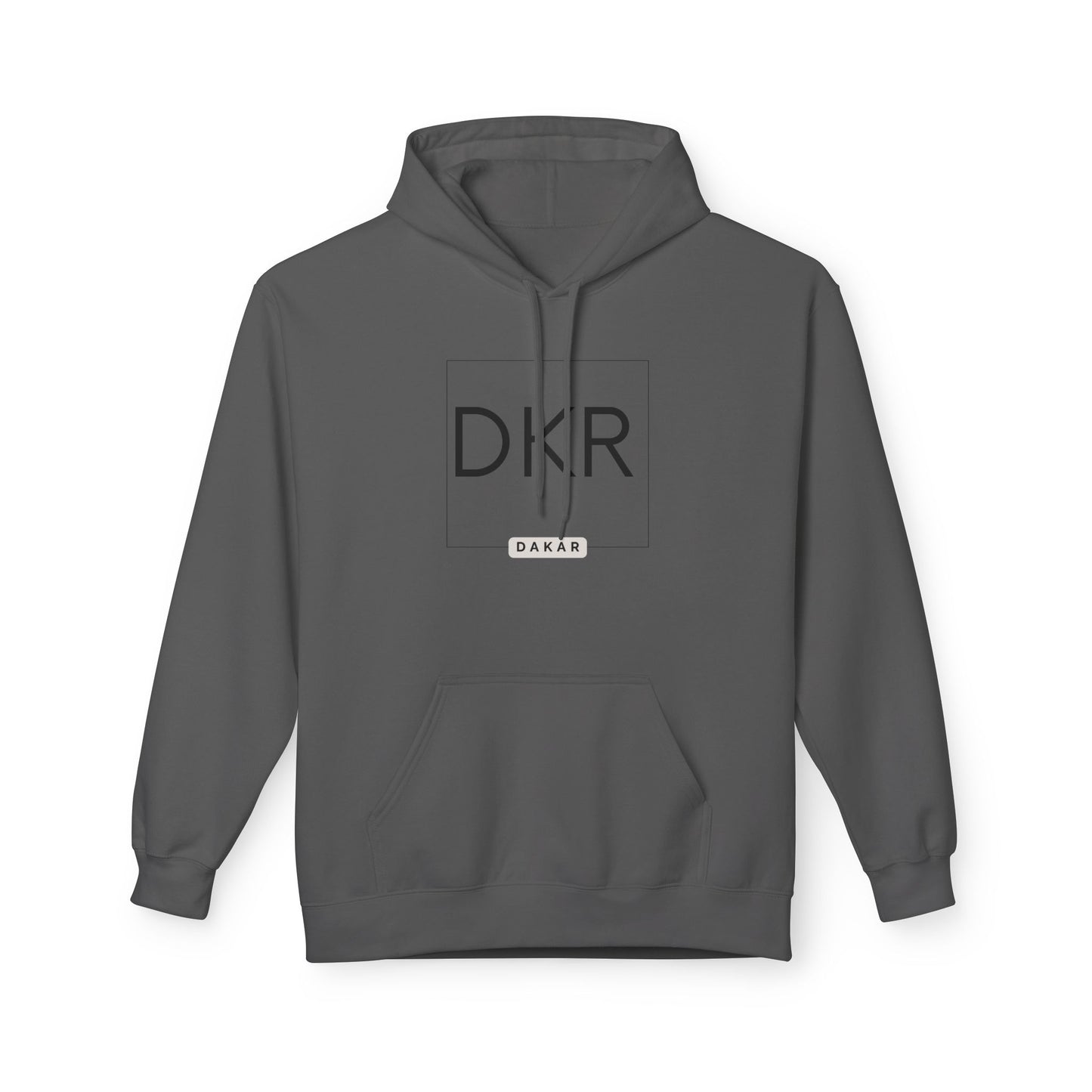 DKR (Dakar) White Hoodie — Clean Logo Chest & Back