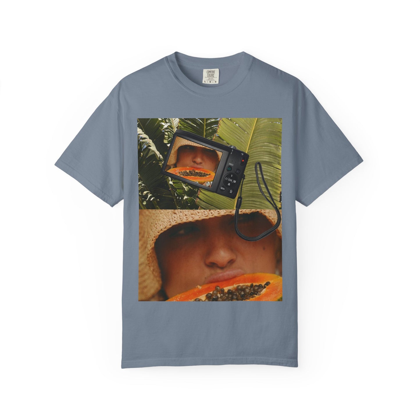 Retro Collage T-Shirt — Tropical TV & Papaya Art Tee