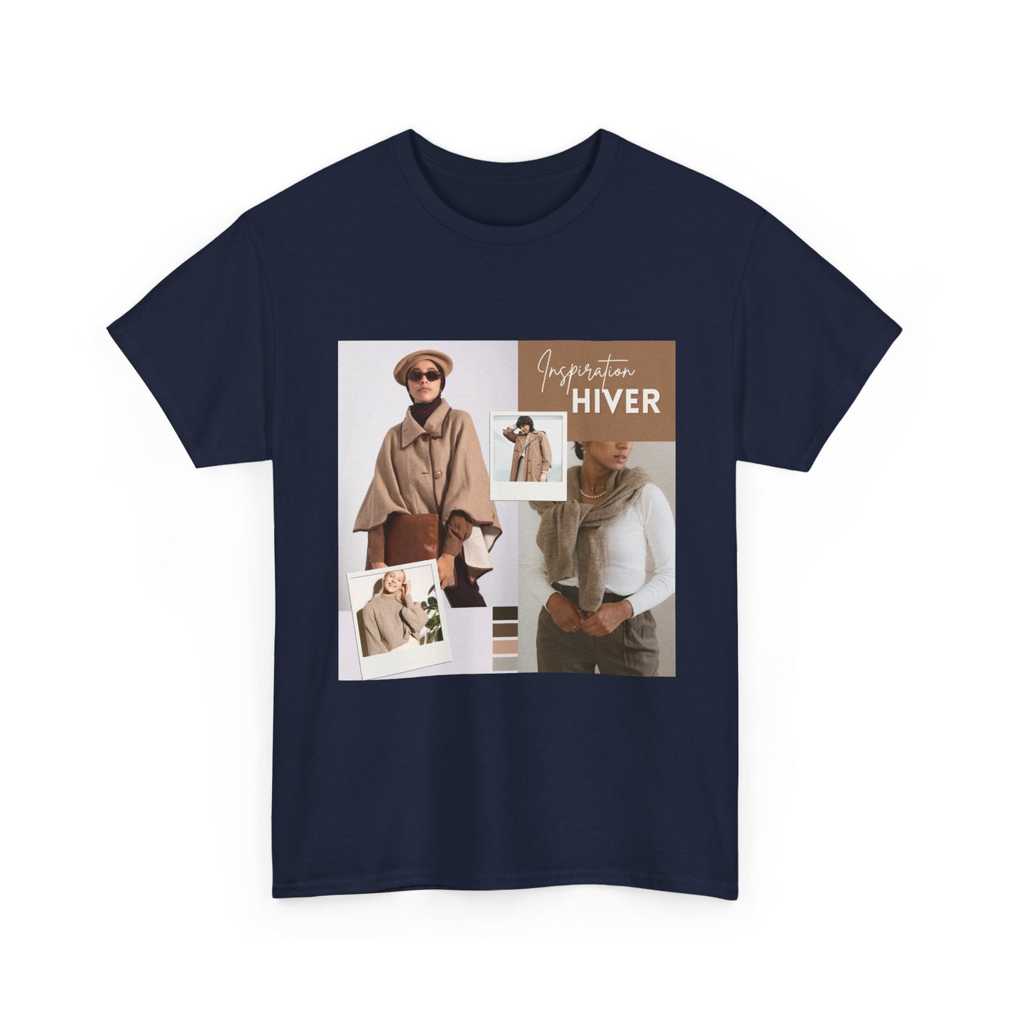 Winter Chic Collage Tee — 'Garde‑robe Hiver' Fashion Graphic T-Shirt