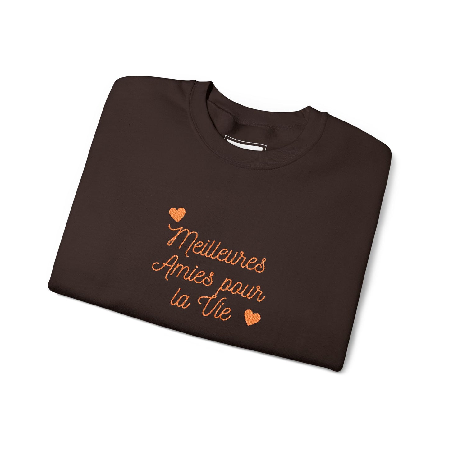 Crewneck Sweatshirt – 'Mistakes Arrive' Cute Script Heart Graphic, Cozy Casual Pullover
