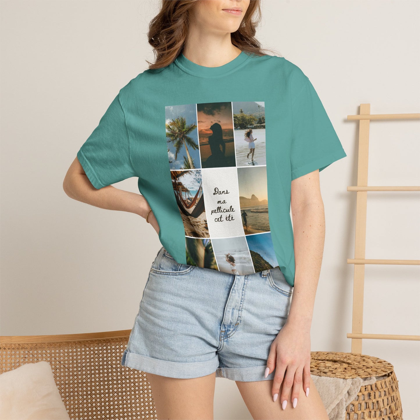 Travel Photo Collage T-Shirt — "Stars are patient, not idle"
