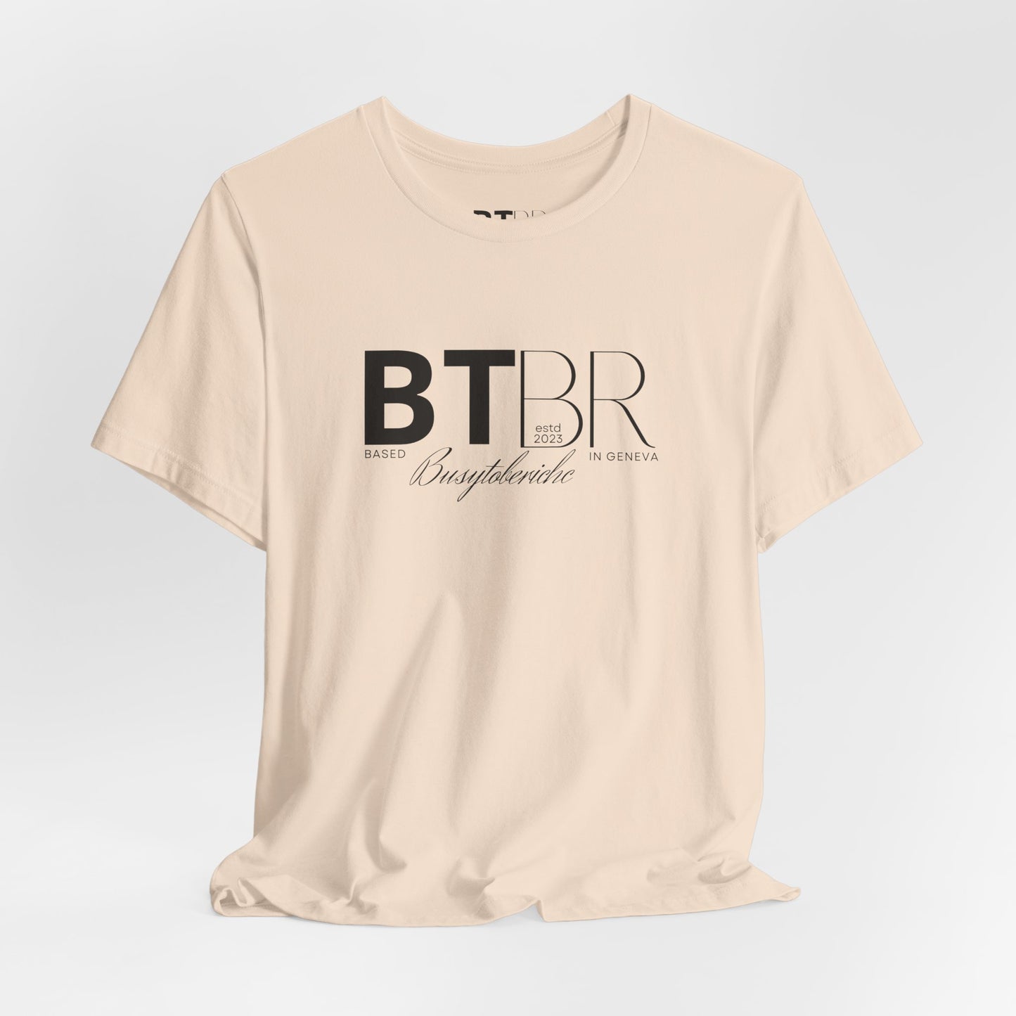 BTBR (Busy to be Rich) Logo T-Shirt — Black & Gray Brand Tee...