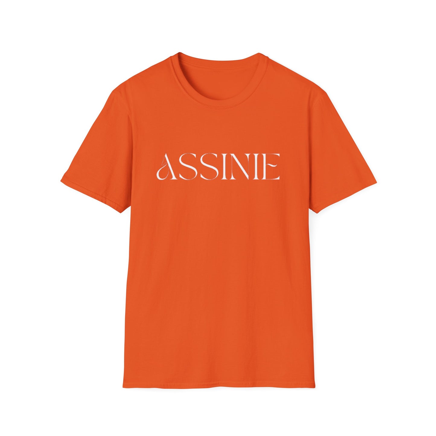 ASSNIE Embossed White T‑Shirt — Minimalist Logo Tee