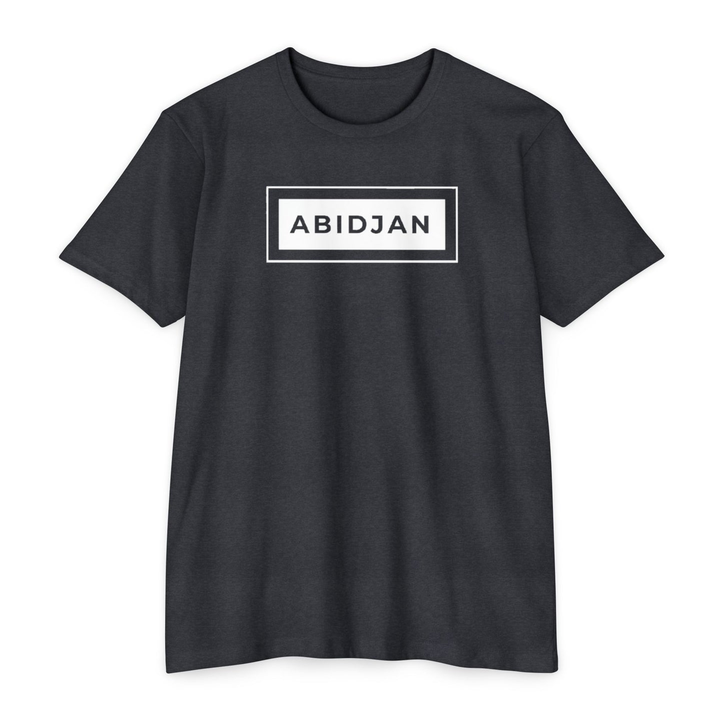 Abidjan City Box Logo T-Shirt — Minimalist Travel Tee