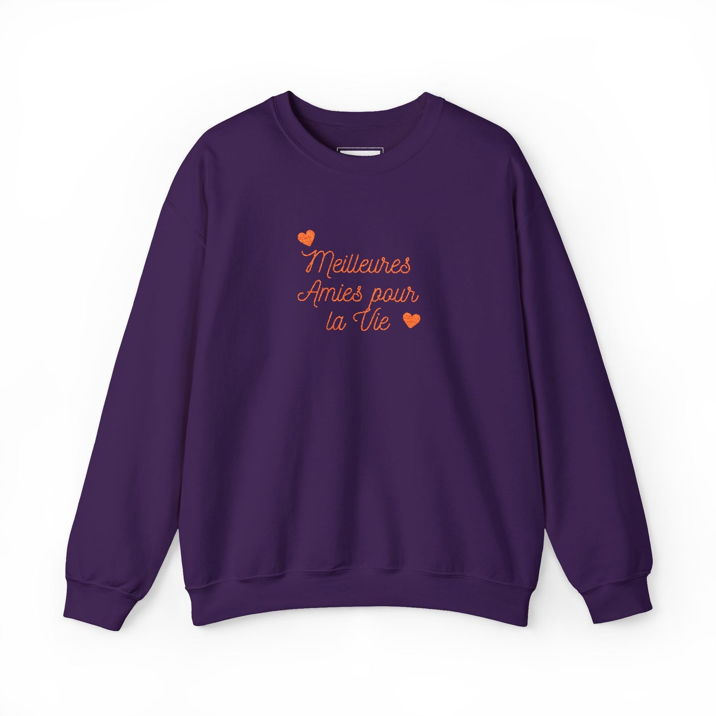 Crewneck Sweatshirt – 'Mistakes Arrive' Cute Script Heart Graphic, Cozy Casual Pullover