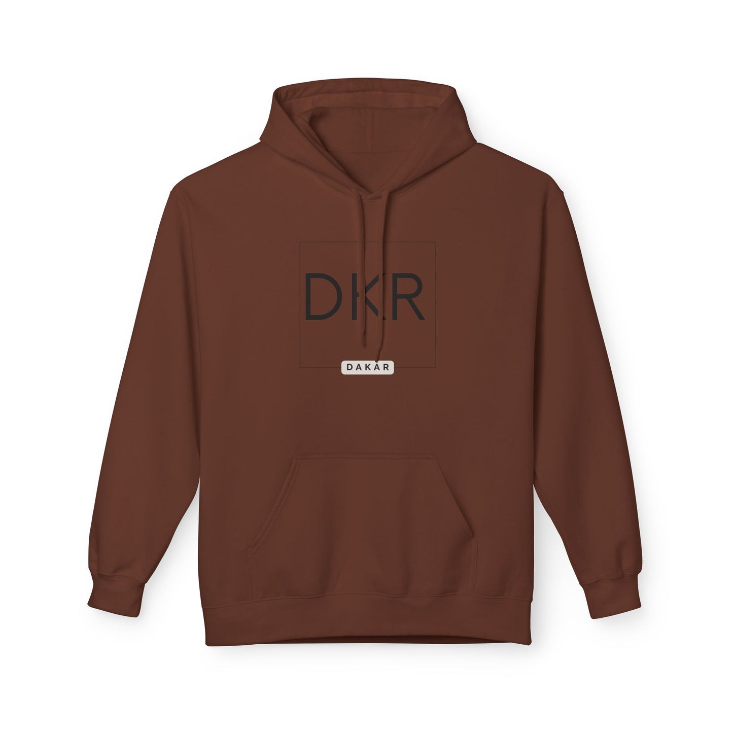 DKR (Dakar) White Hoodie — Clean Logo Chest & Back
