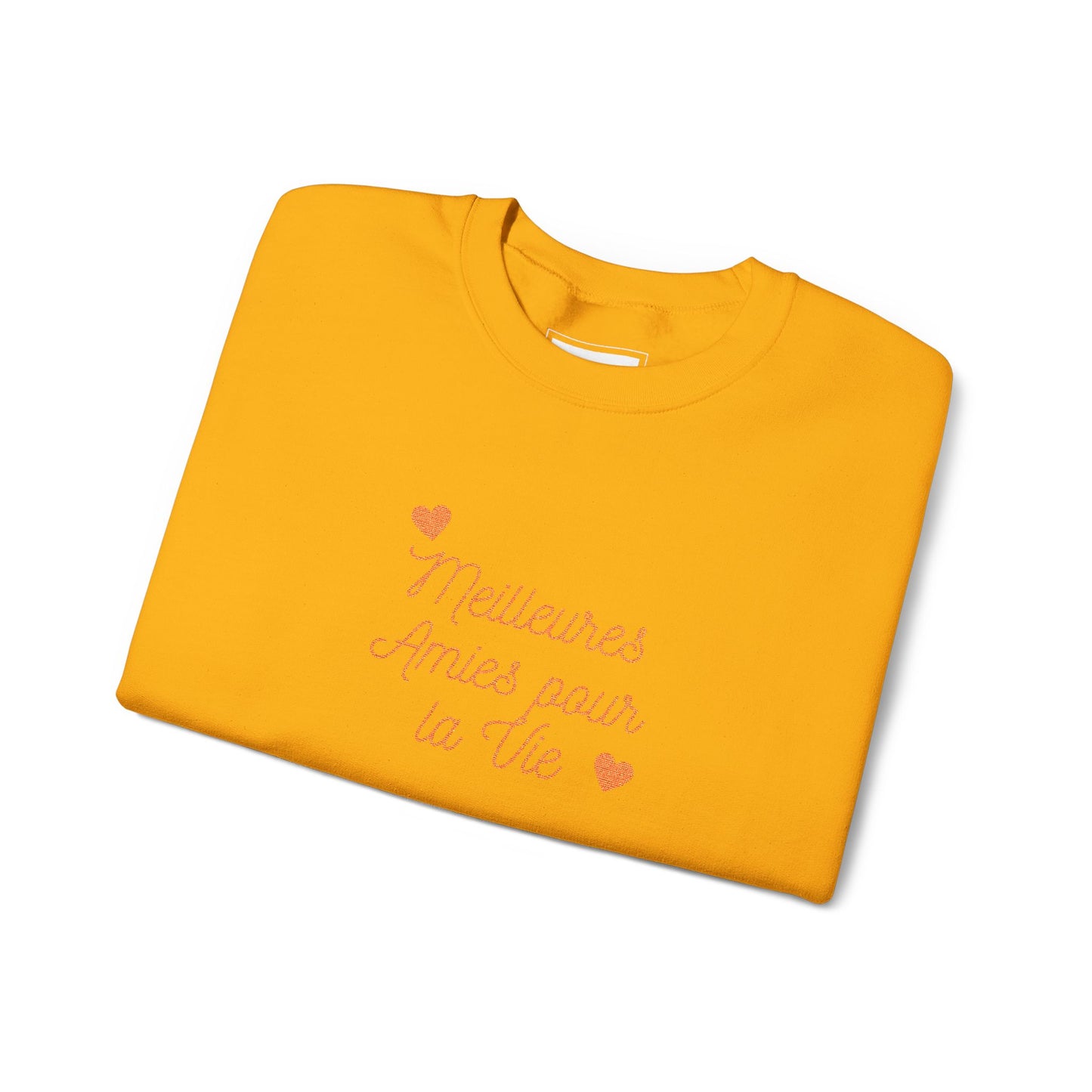 Crewneck Sweatshirt – 'Mistakes Arrive' Cute Script Heart Graphic, Cozy Casual Pullover