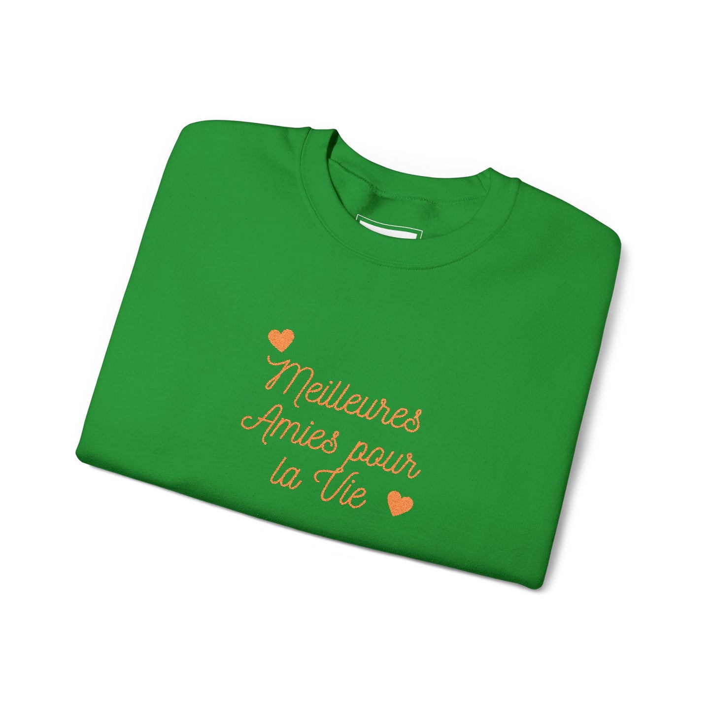 Crewneck Sweatshirt – 'Mistakes Arrive' Cute Script Heart Graphic, Cozy Casual Pullover