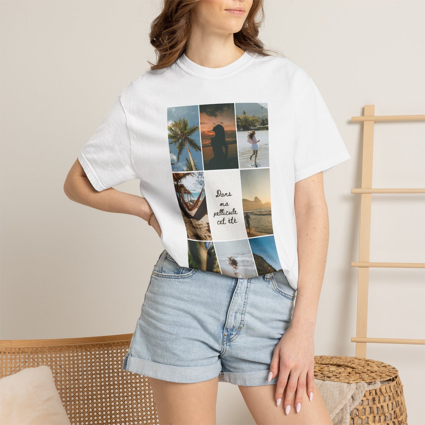 Travel Photo Collage T-Shirt — "Stars are patient, not idle"
