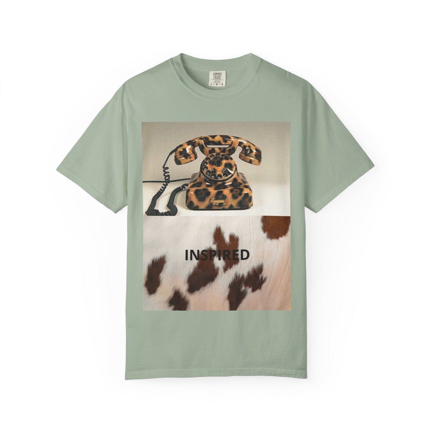 Inspired Leopard Phone Graphic T-Shirt