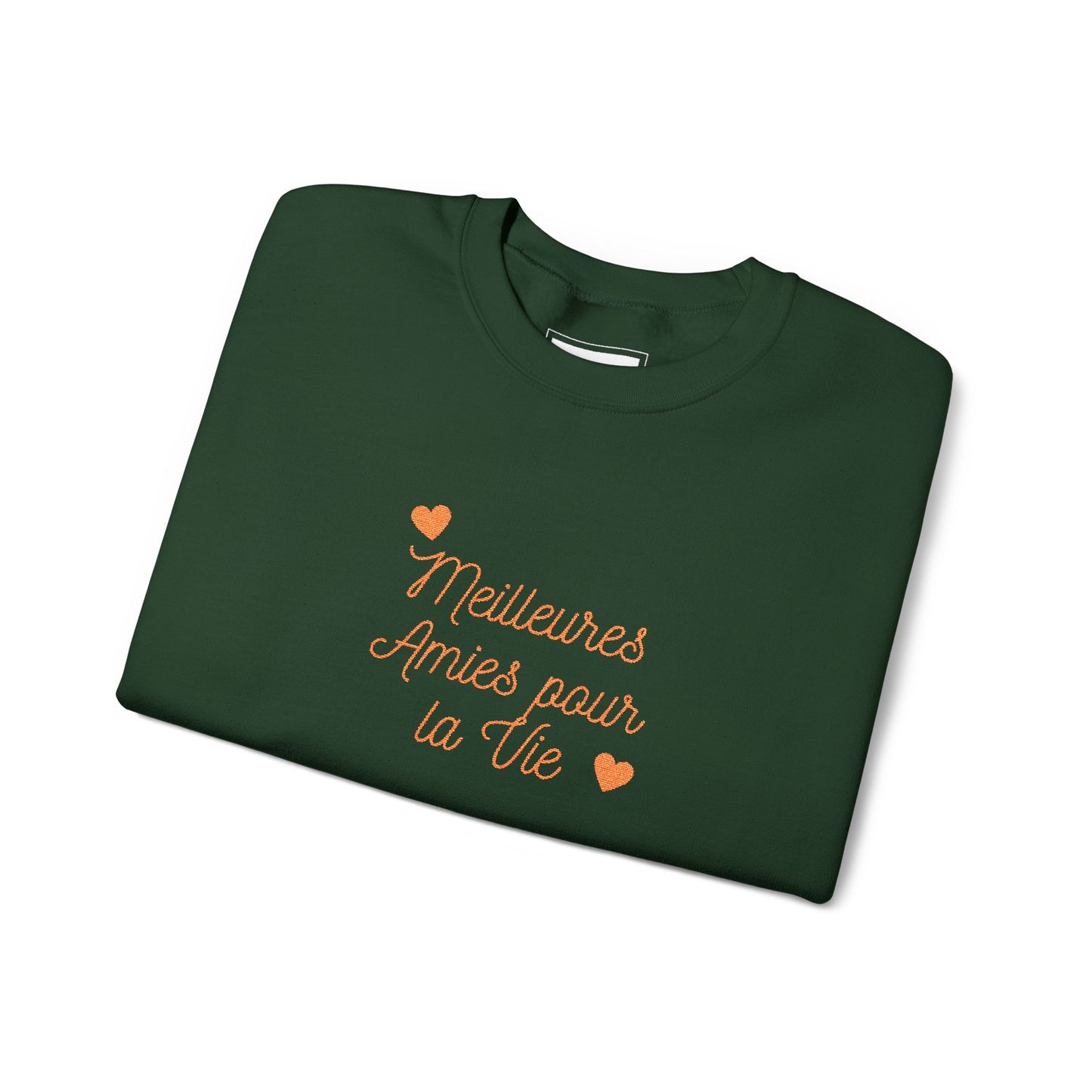 Crewneck Sweatshirt – 'Mistakes Arrive' Cute Script Heart Graphic, Cozy Casual Pullover