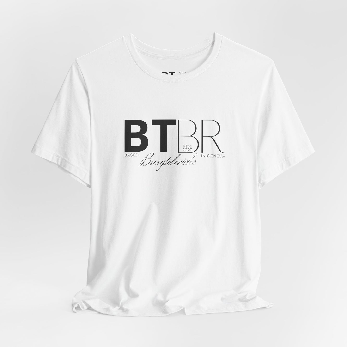 BTBR (Busy to be Rich) Logo T-Shirt — Black & Gray Brand Tee...