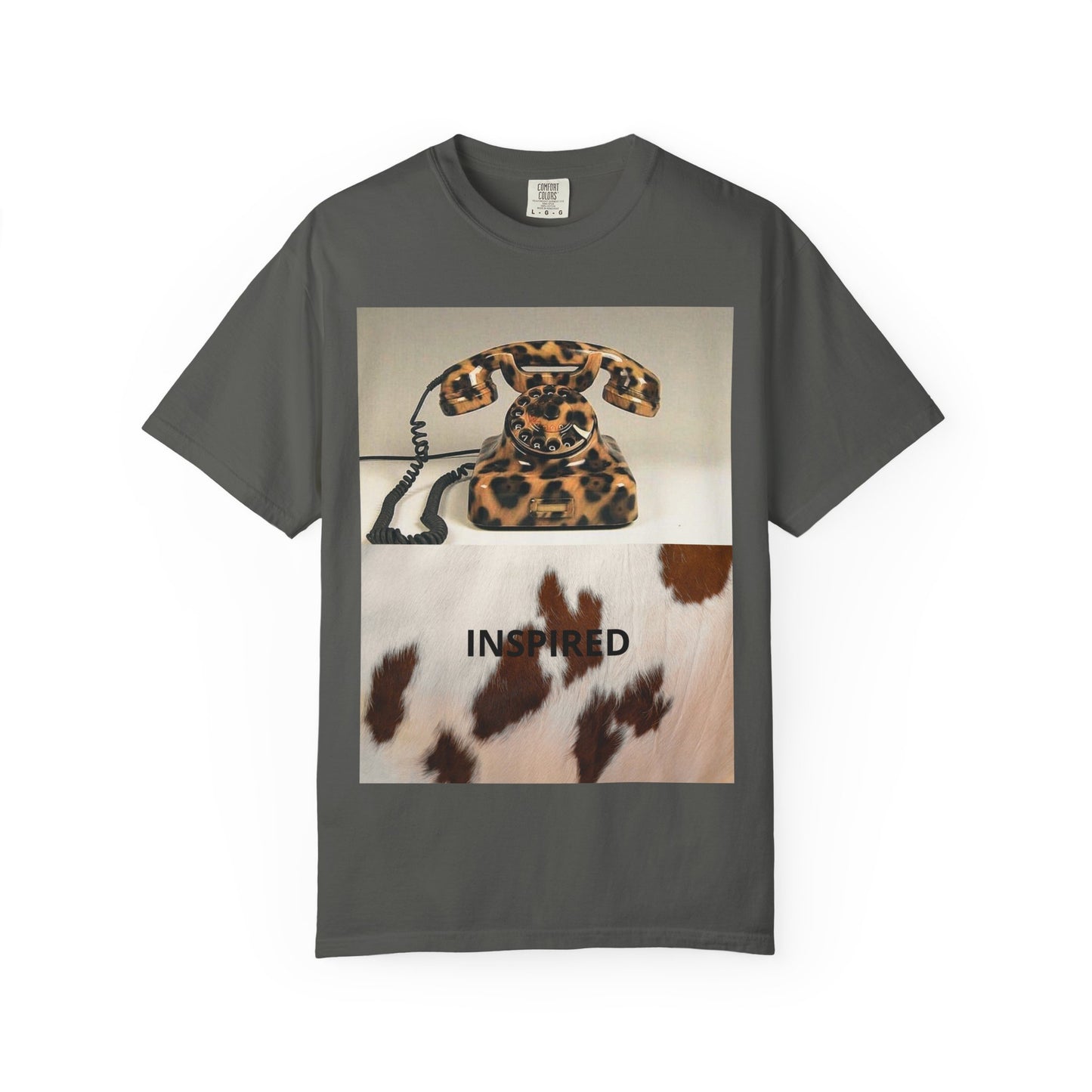 Inspired Leopard Phone Graphic T-Shirt