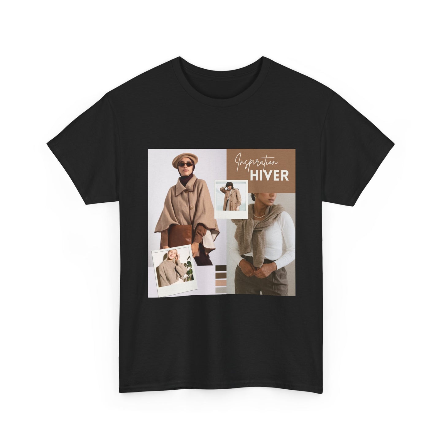 Winter Chic Collage Tee — 'Garde‑robe Hiver' Fashion Graphic T-Shirt