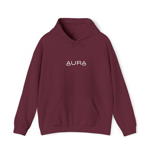 Aura Graphic Hoodie — Minimalist Vaporwave Logo Sweatshirt