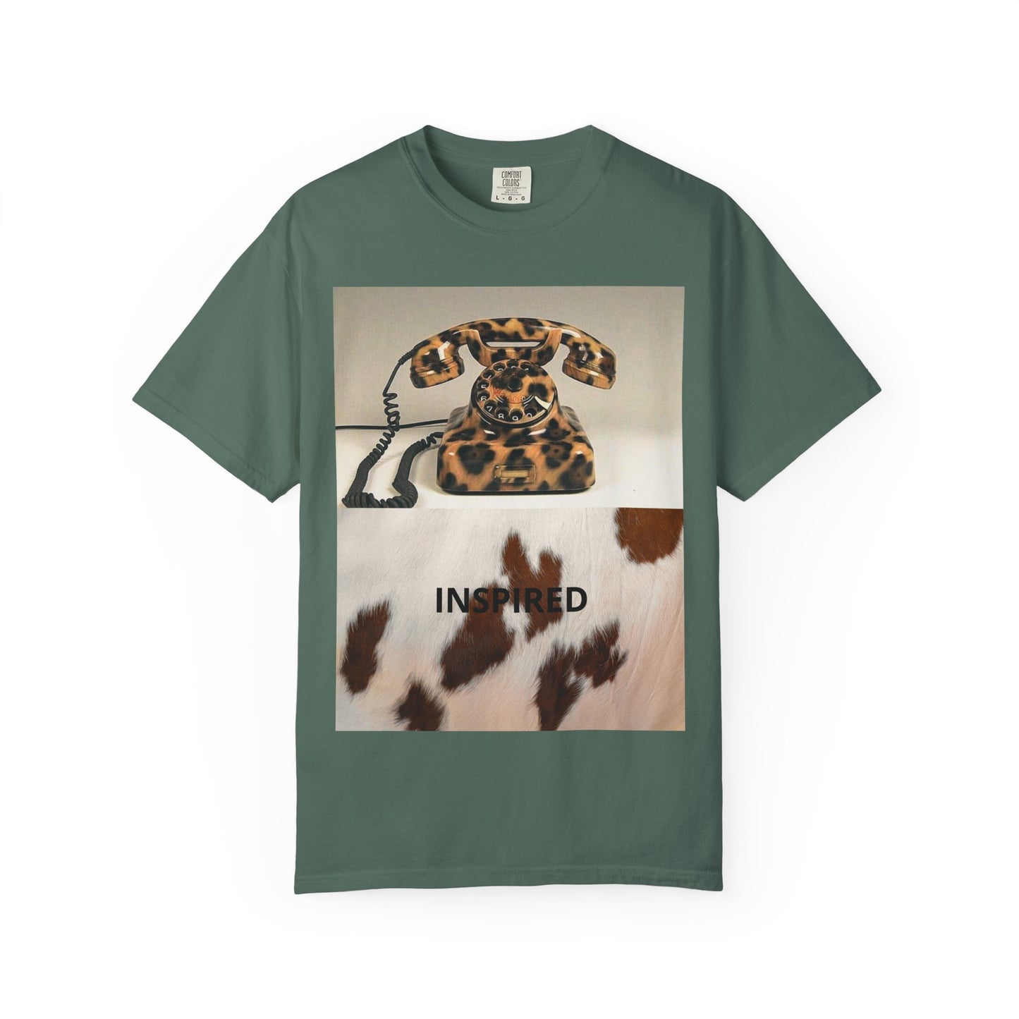 Inspired Leopard Phone Graphic T-Shirt