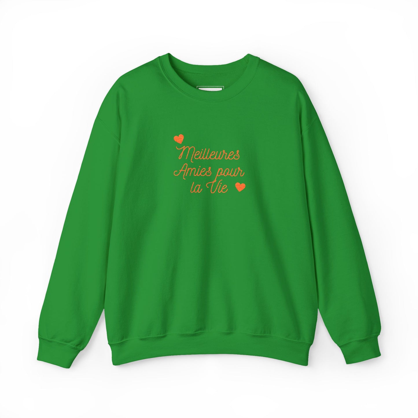 Crewneck Sweatshirt – 'Mistakes Arrive' Cute Script Heart Graphic, Cozy Casual Pullover
