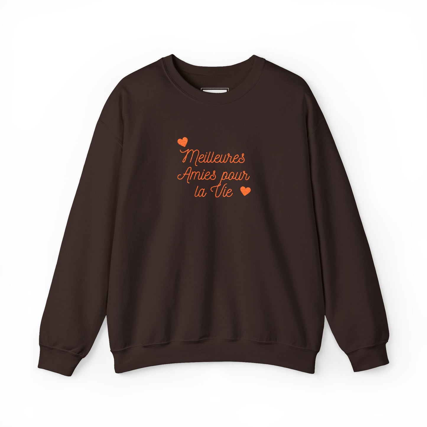 Crewneck Sweatshirt – 'Mistakes Arrive' Cute Script Heart Graphic, Cozy Casual Pullover