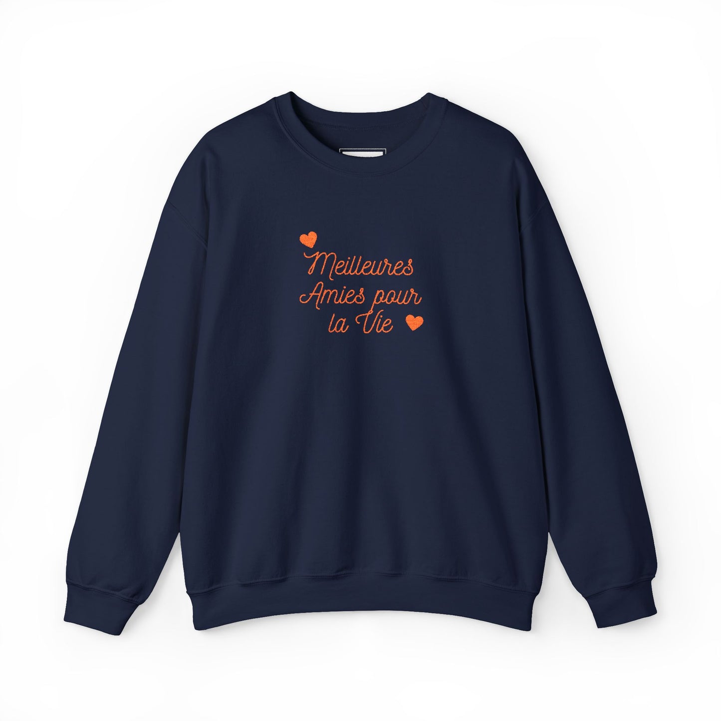 Crewneck Sweatshirt – 'Mistakes Arrive' Cute Script Heart Graphic, Cozy Casual Pullover