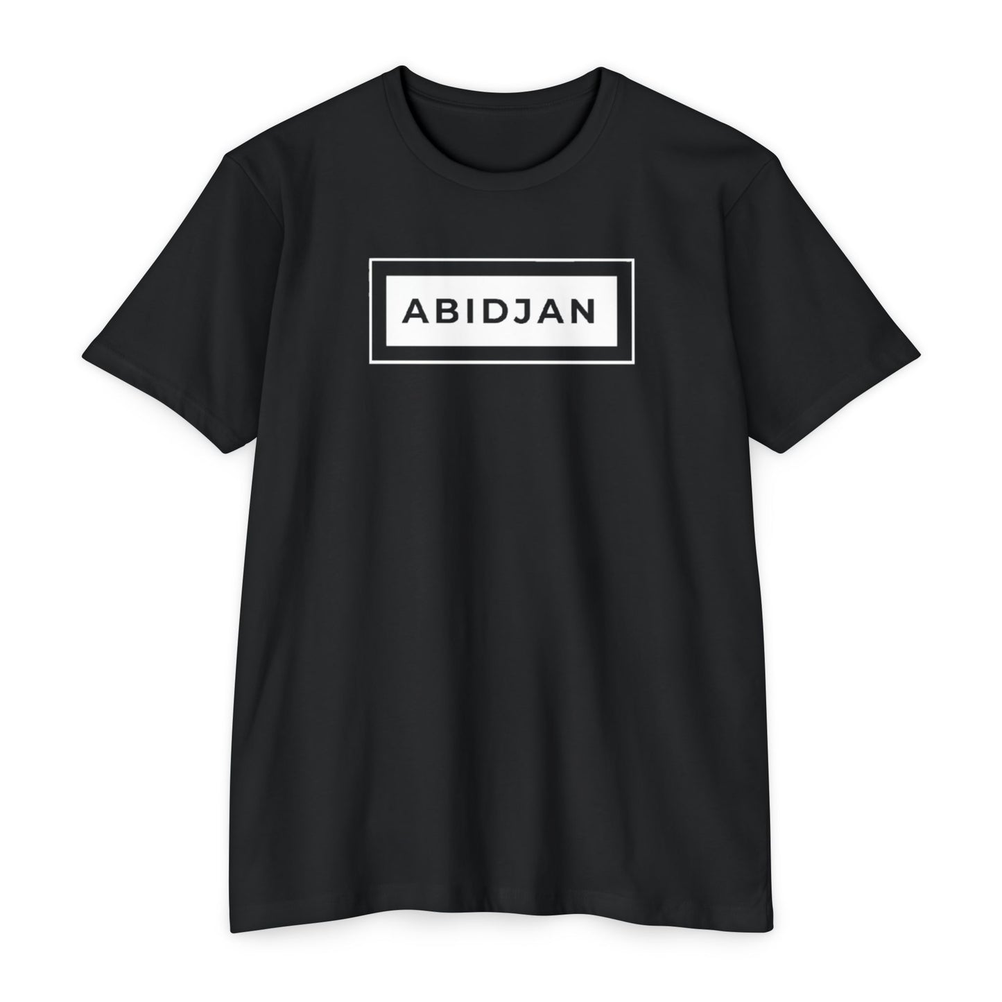 Abidjan City Box Logo T-Shirt — Minimalist Travel Tee
