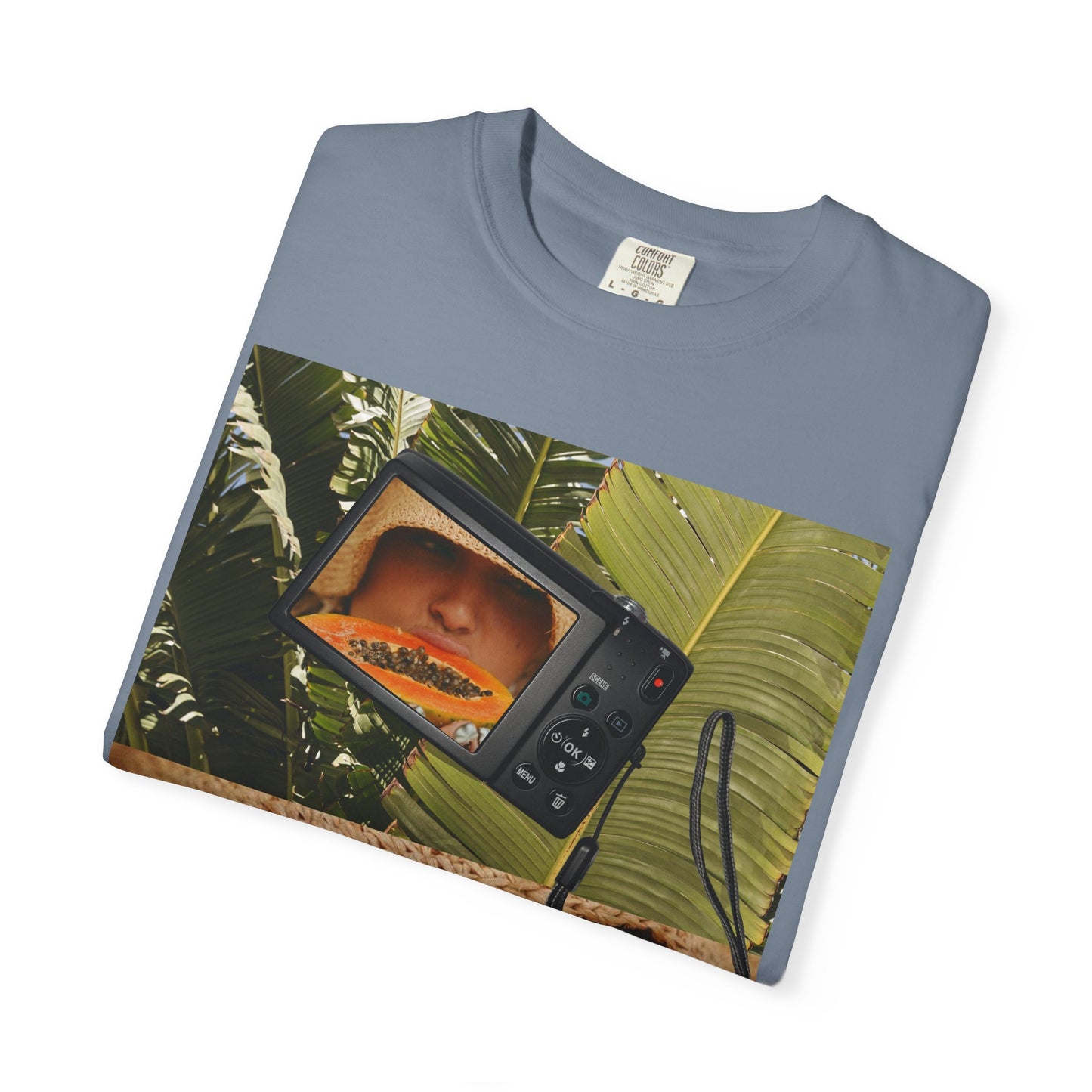 Retro Collage T-Shirt — Tropical TV & Papaya Art Tee