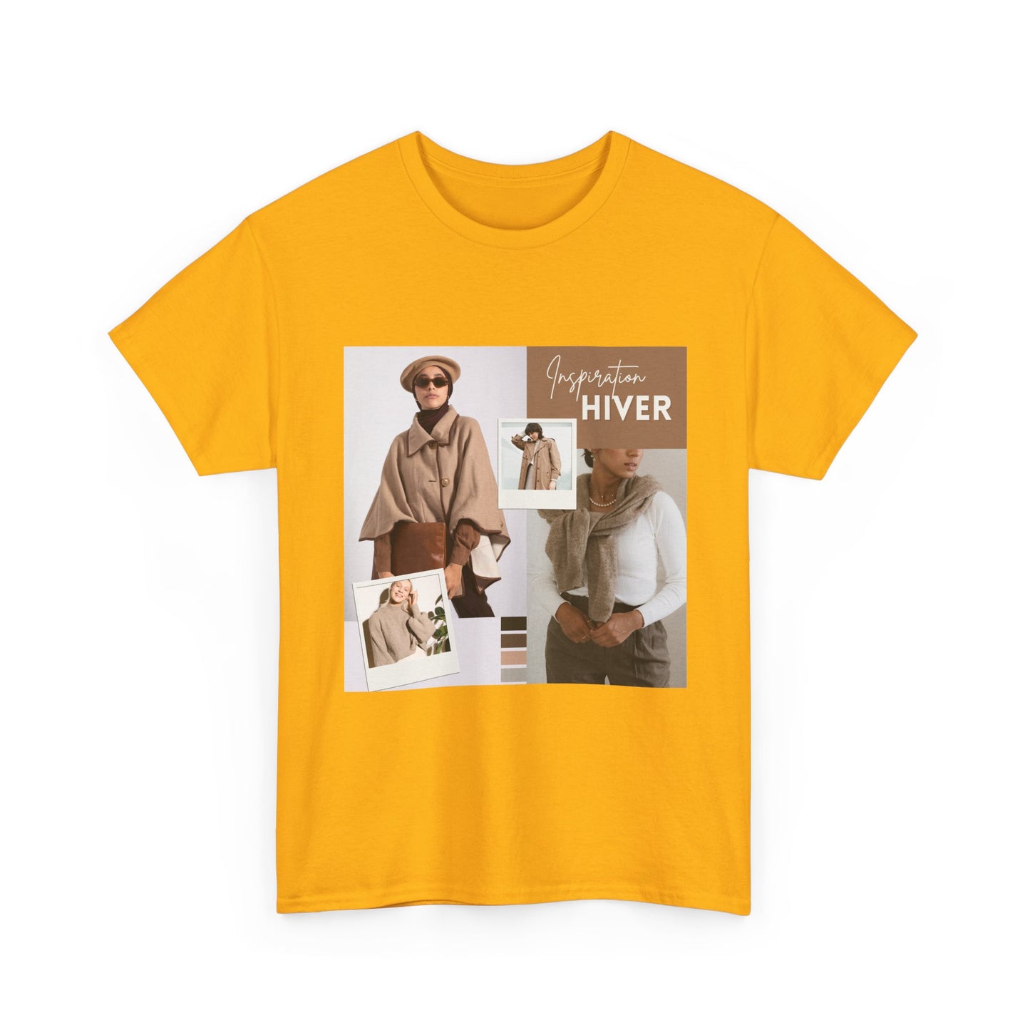 Winter Chic Collage Tee — 'Garde‑robe Hiver' Fashion Graphic T-Shirt