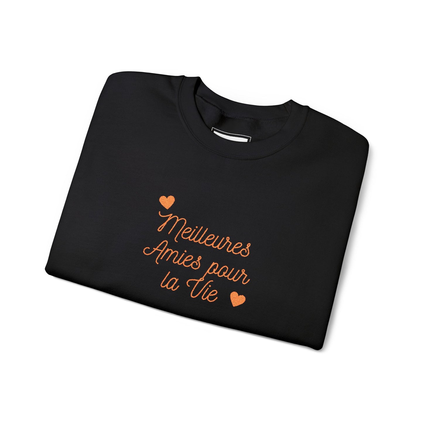 Crewneck Sweatshirt – 'Mistakes Arrive' Cute Script Heart Graphic, Cozy Casual Pullover