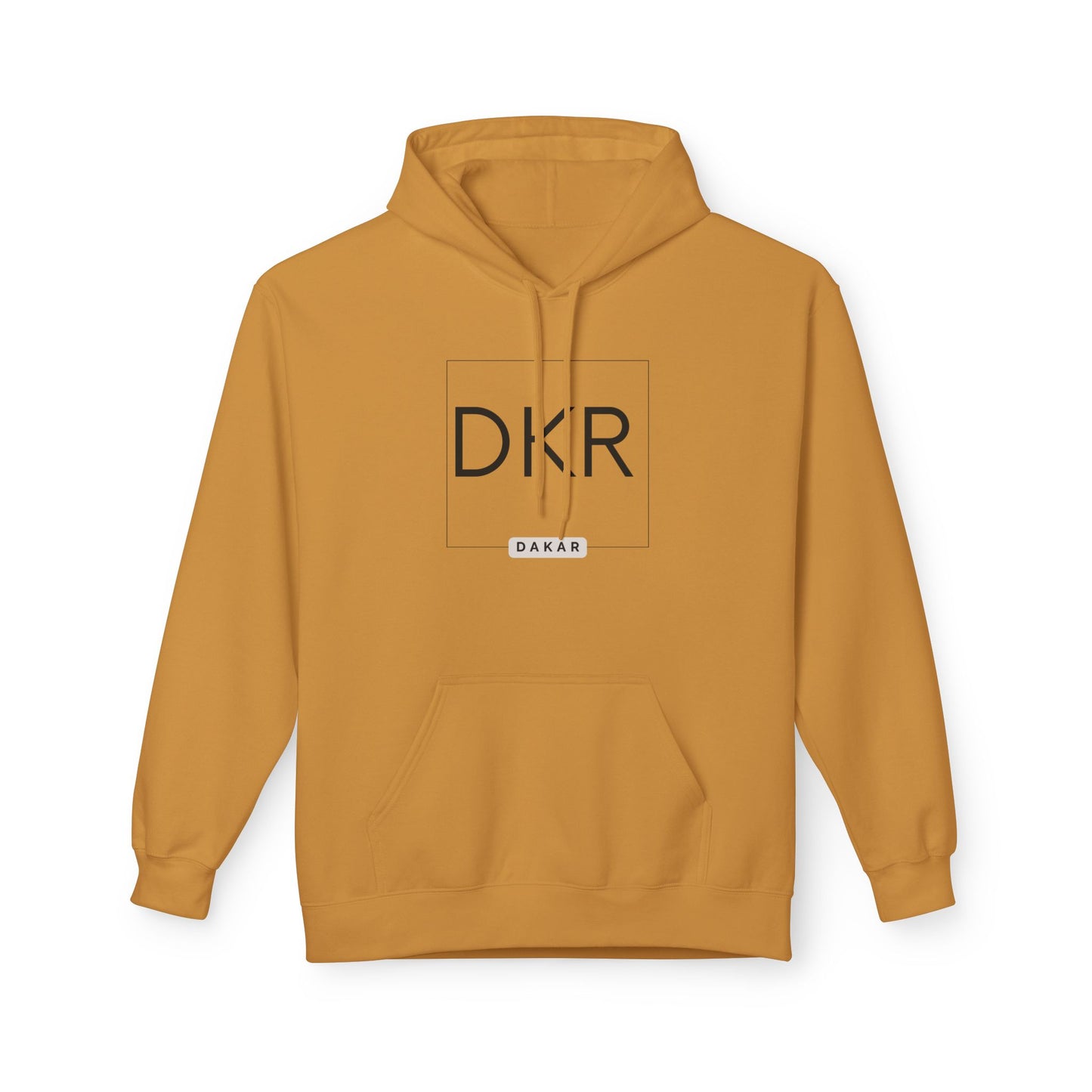 DKR (Dakar) White Hoodie — Clean Logo Chest & Back