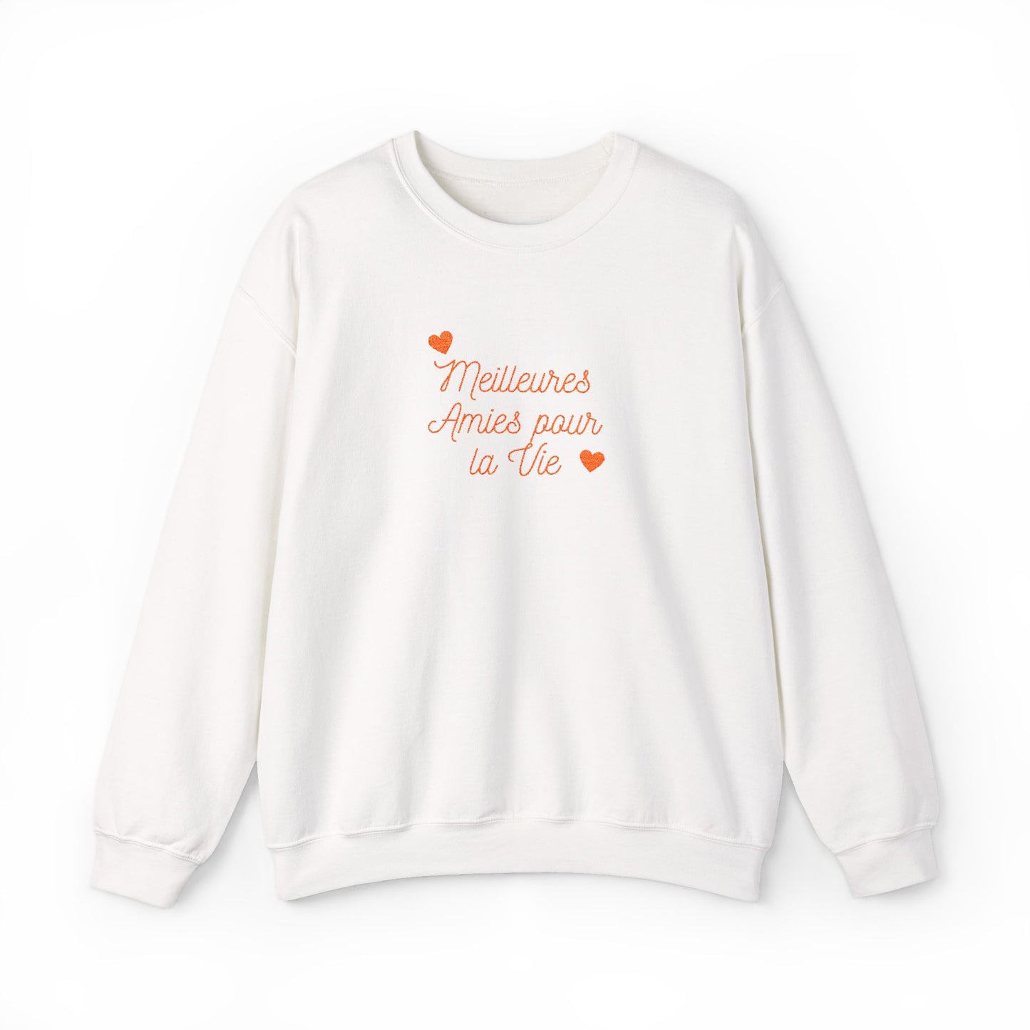 Crewneck Sweatshirt – 'Mistakes Arrive' Cute Script Heart Graphic, Cozy Casual Pullover
