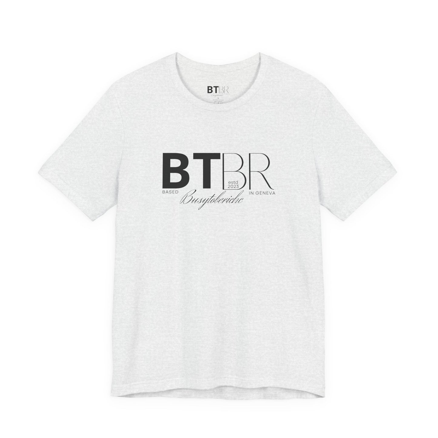 BTBR (Busy to be Rich) Logo T-Shirt — Black & Gray Brand Tee...